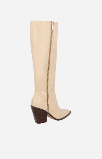 Bota Longa Western Bege