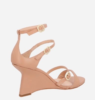 Sandália Anabela Blush Gold