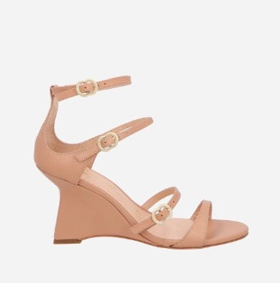 Sandália Anabela Blush Gold