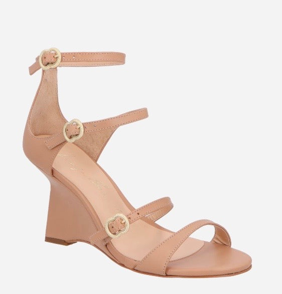Sandália Anabela Blush Gold