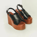 Sandália Wedge Criss – Plataforma Alta com Tiras Cruzadas - Ultimas Unidades em Promoçao